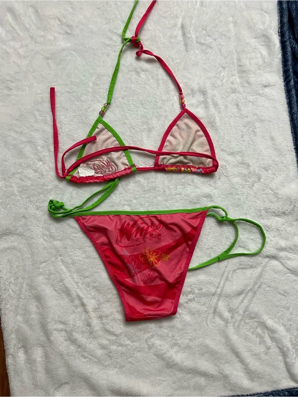Winx Club Pink & Green Girls' Two-Piece Bikini